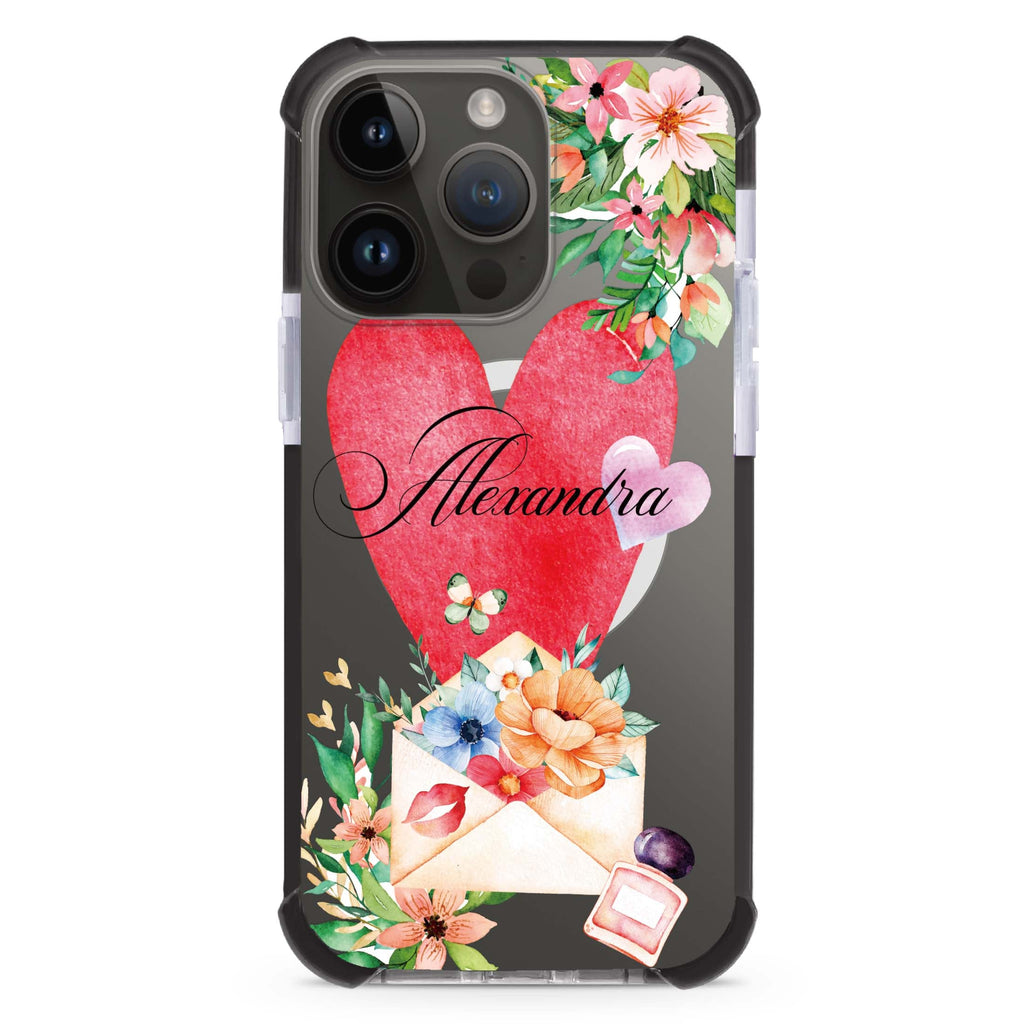 Floral Love Letter MagSafe Compatible Ultra Shockproof Case