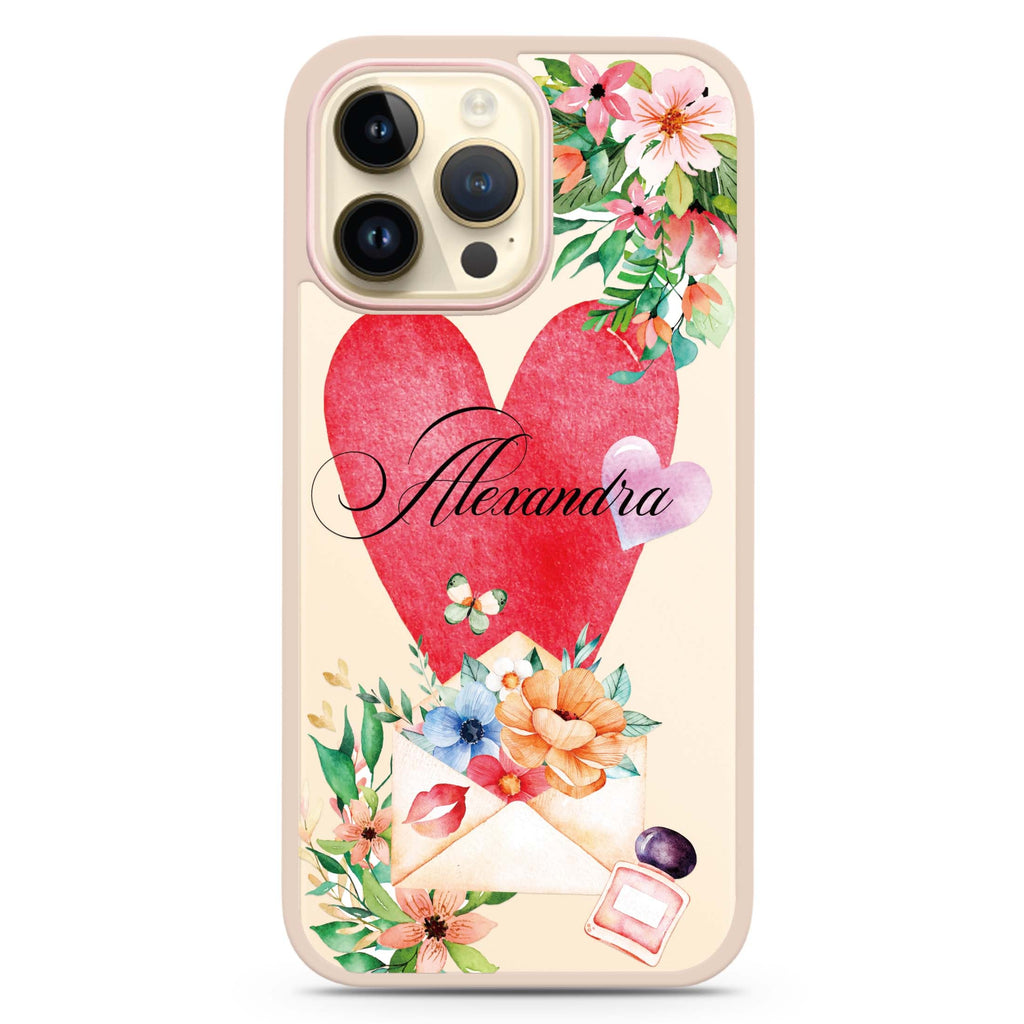 Floral Love Letter Impact Guard Bumper Case