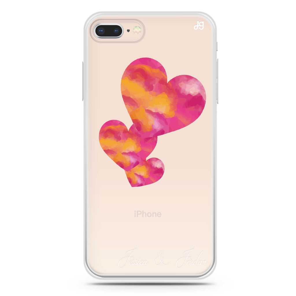 Red Hearts iPhone 8 Ultra Clear Case