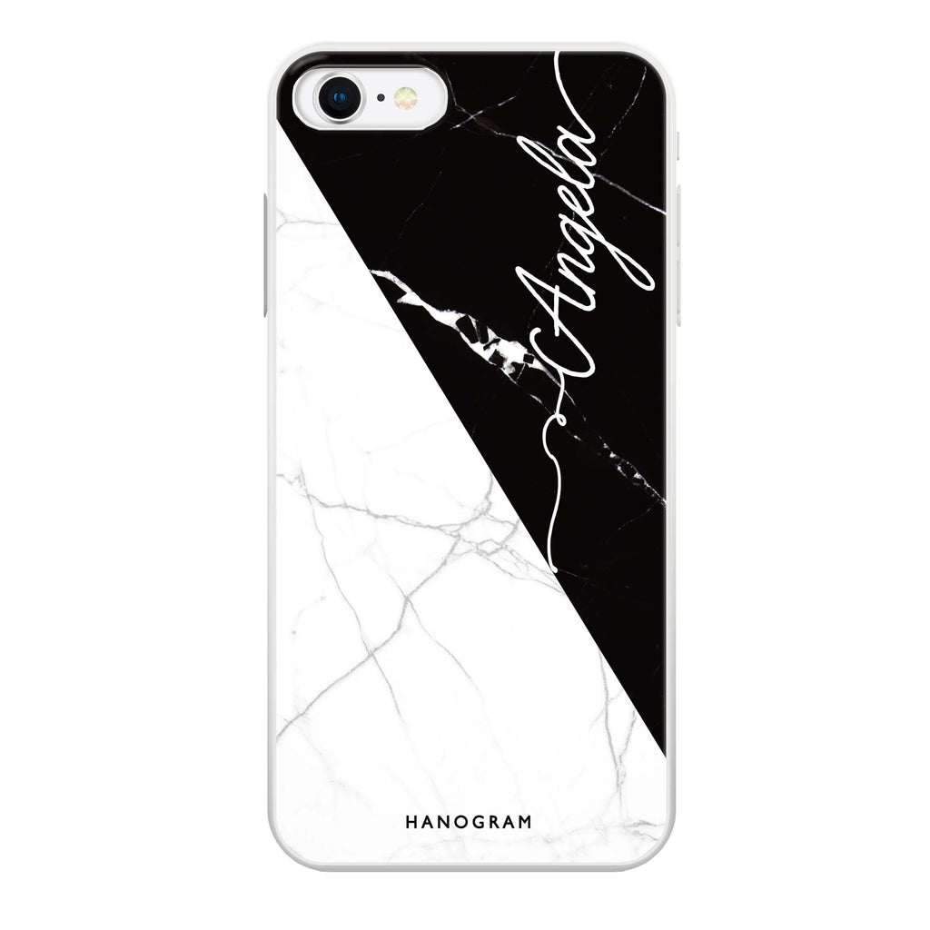 Black And White Marble iPhone SE Ultra Clear Case
