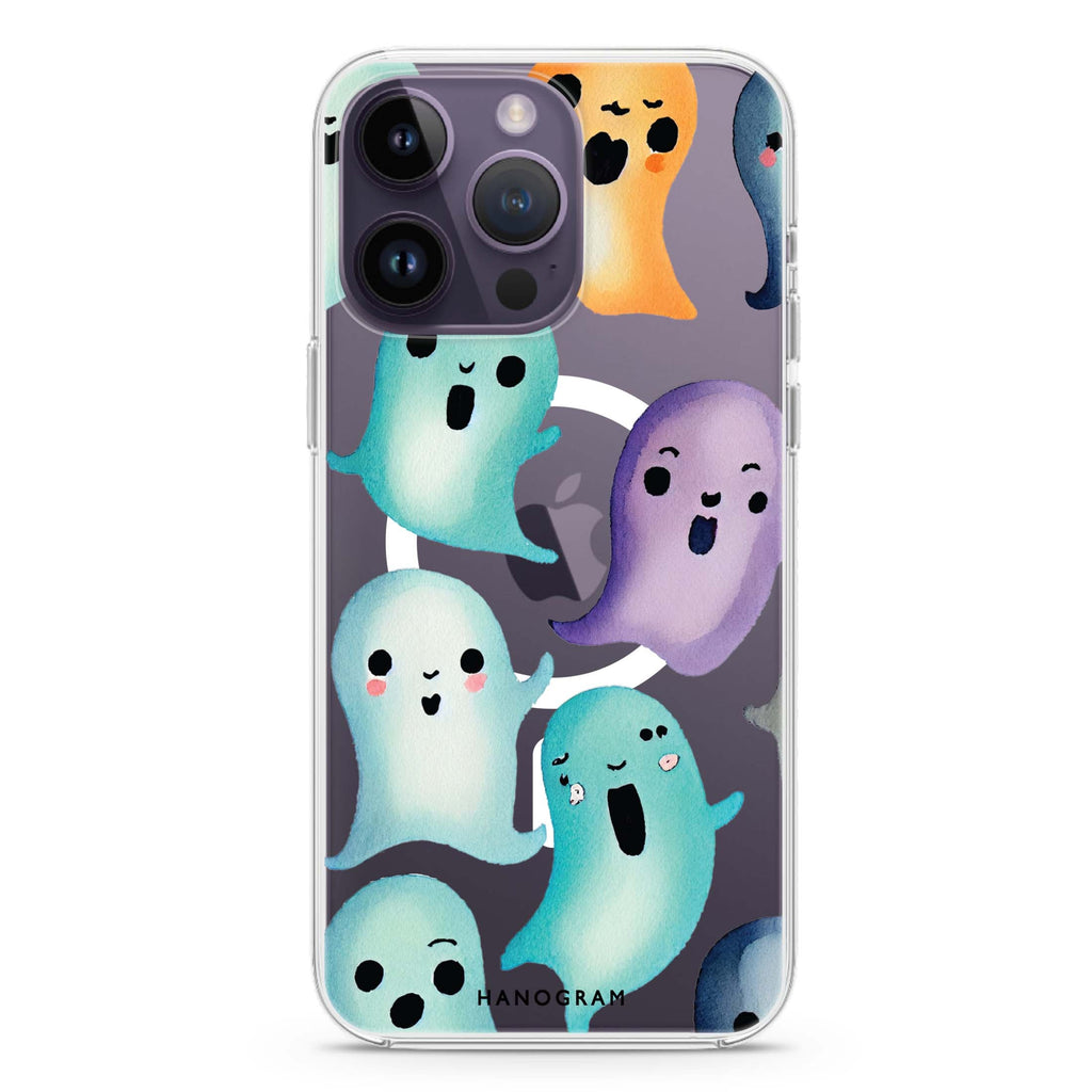Cute Ghost iPhone 14 Pro MagSafe Compatible Ultra Clear Case