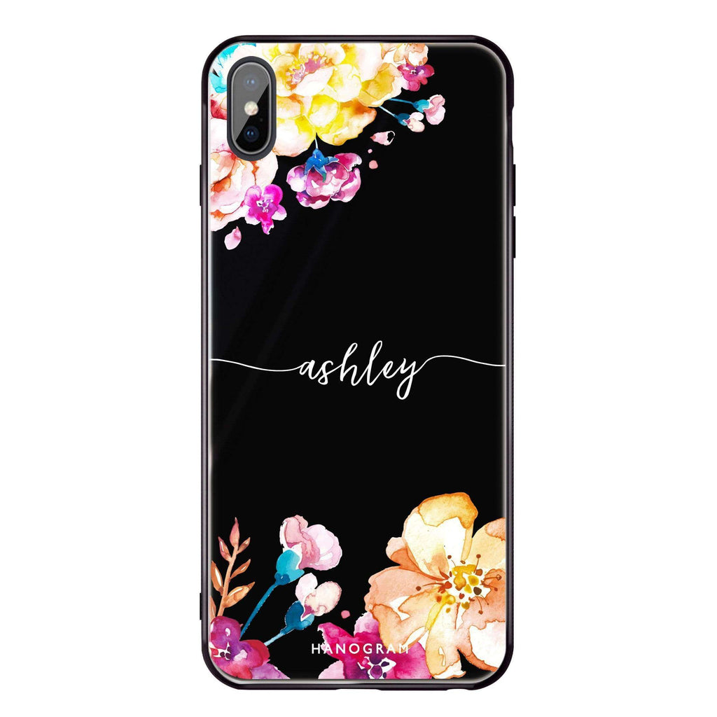 Art of Flowers iPhone XS Glass Case