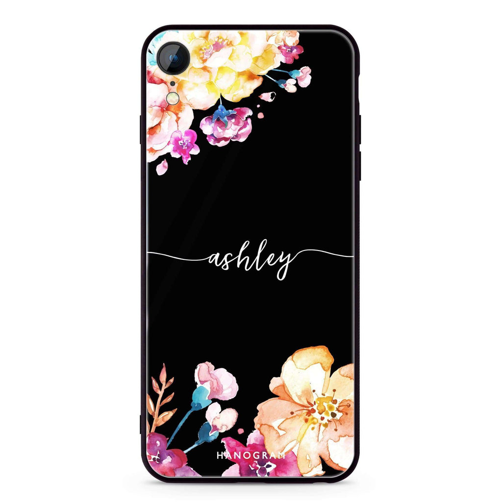 Art of Flowers iPhone XR Glass Case