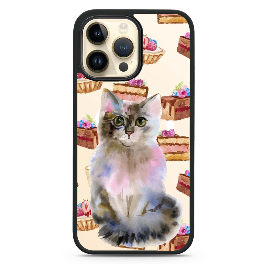 Watercolour Cat MagSafe Compatible Impact Guard Bumper Case