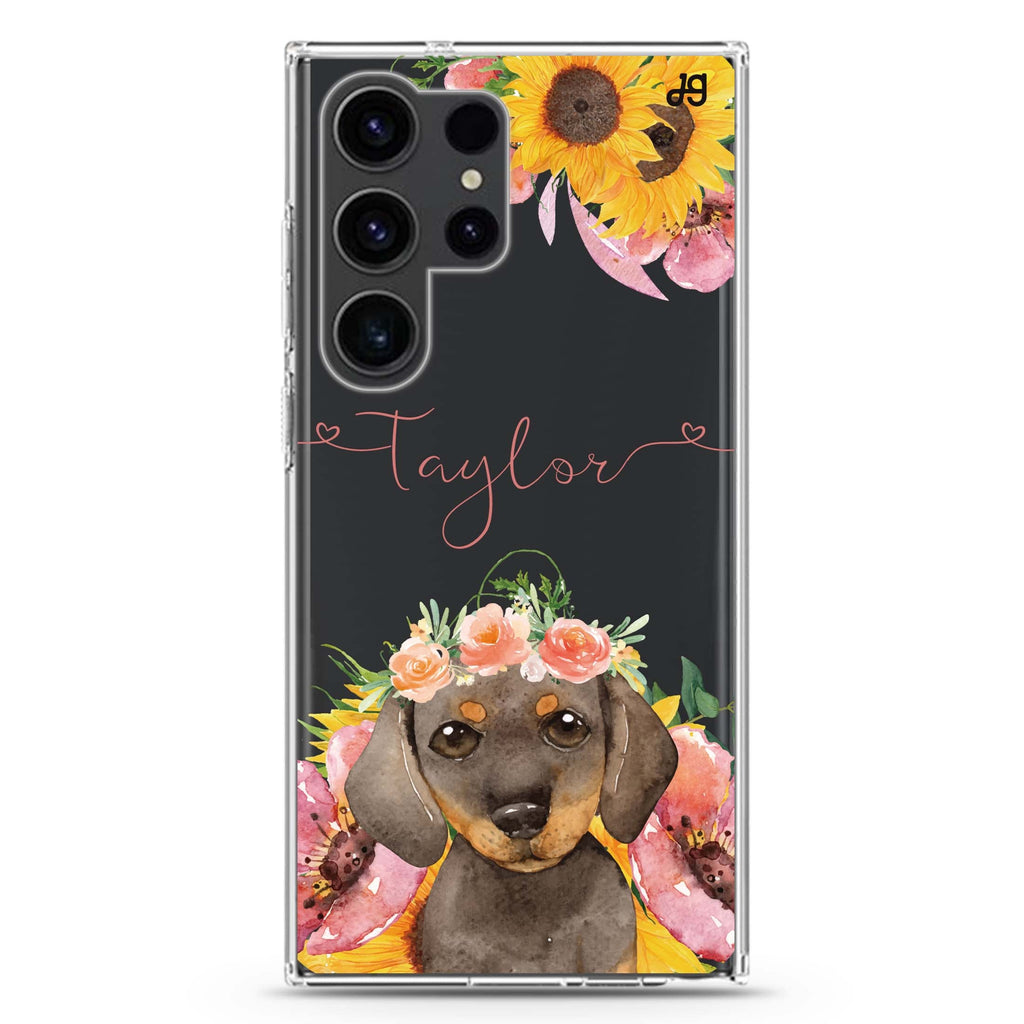 Sunflower Puppy Samsung Galaxy S24 Ultra Case - Personalized and Stylish Protection