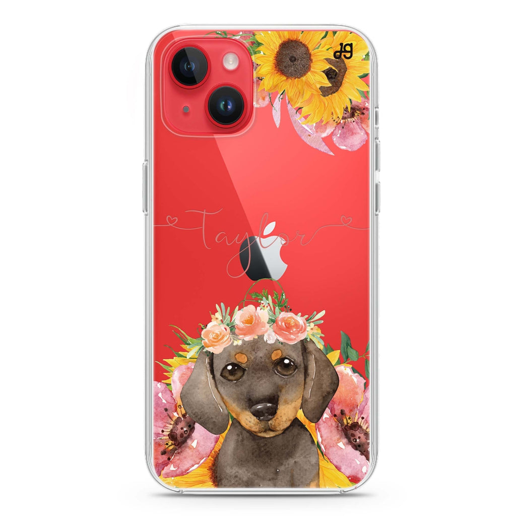 Sunflower Puppy iPhone 13 Ultra Clear Case
