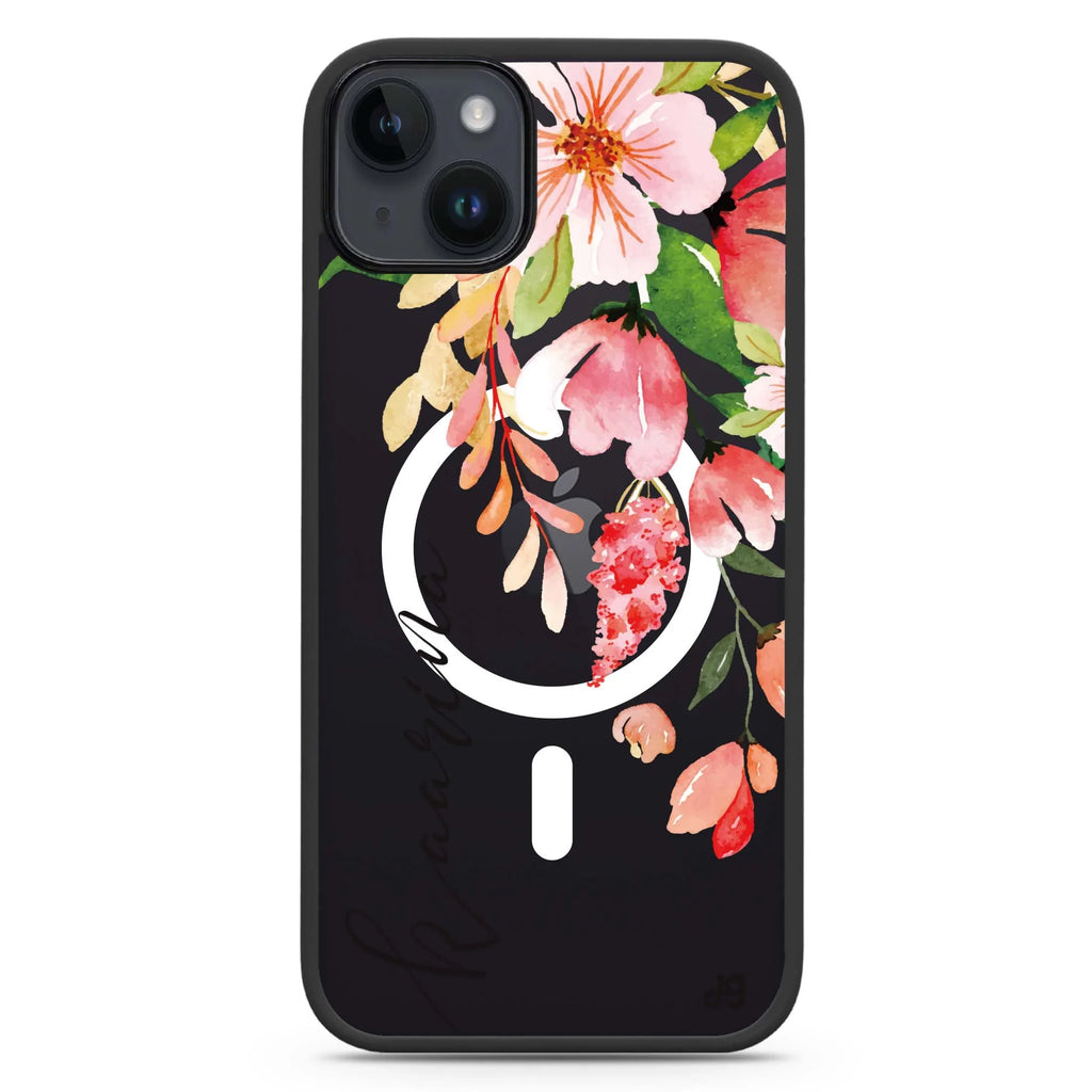 Watercolor Blossom iPhone 14 Plus MagSafe Compatible Impact Guard Bumper Case