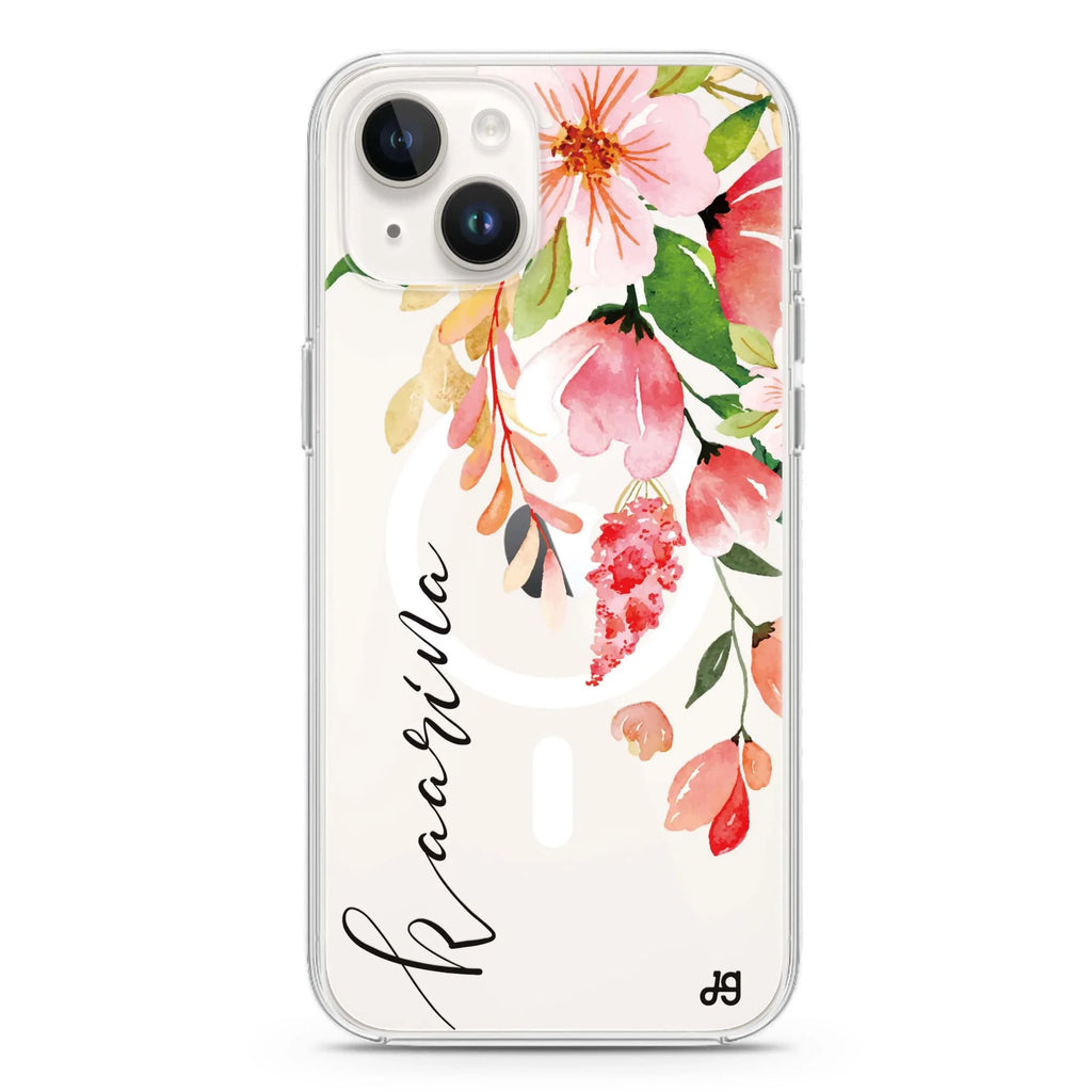 Watercolor Blossom iPhone 12 MagSafe Compatible Ultra Clear Case