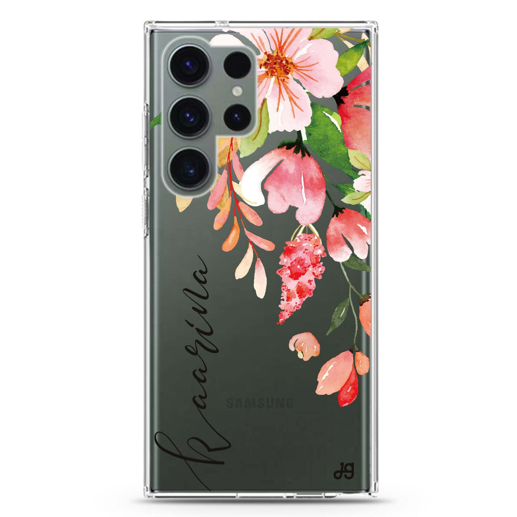 Watercolor Blossom Ultra Clear Case For Galaxy S23 Ultra