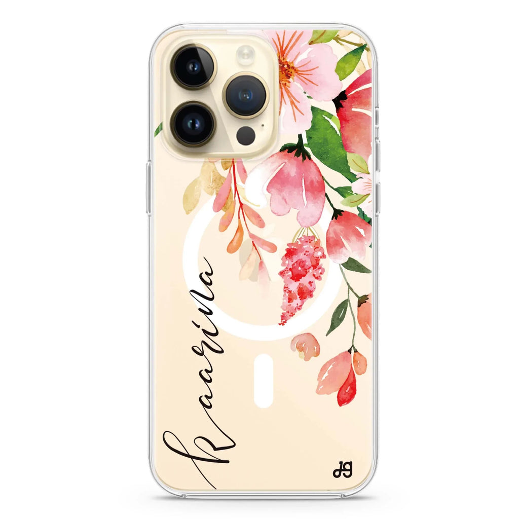 Watercolor Blossom iPhone 12 Pro Max MagSafe Compatible Ultra Clear Case
