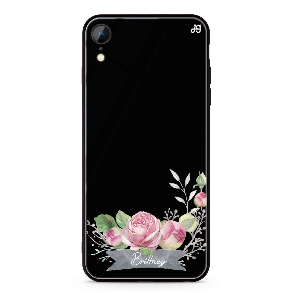 Ribbon & Floral iPhone XR Glass Case