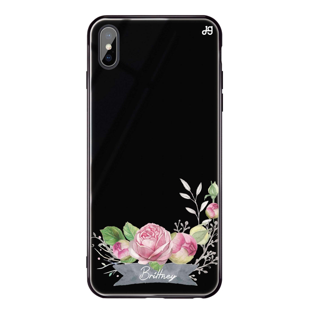 Ribbon & Floral iPhone XS Max Glass Case