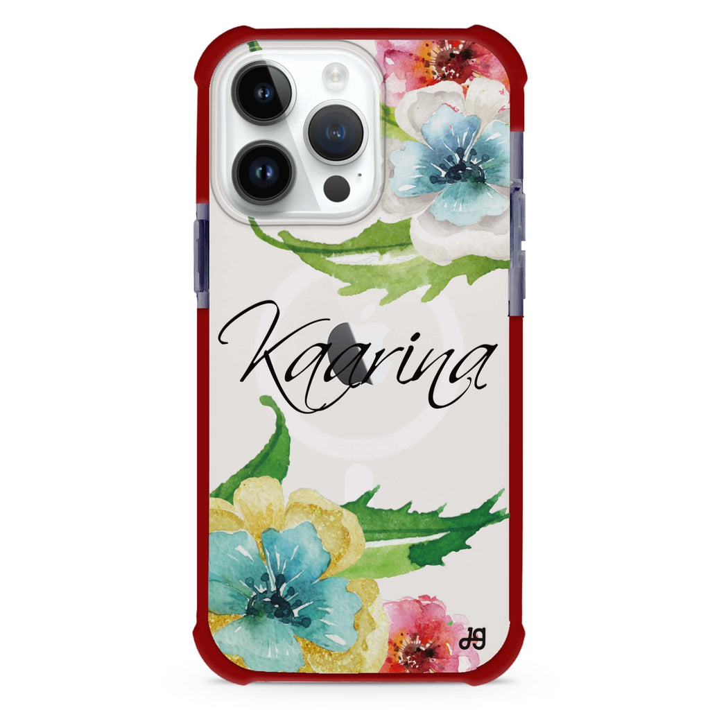 Golden and White Anemones MagSafe Compatible Ultra Shockproof Case