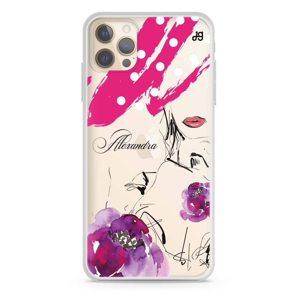 Floral Makeup iPhone 12 Pro Max Ultra Clear Case