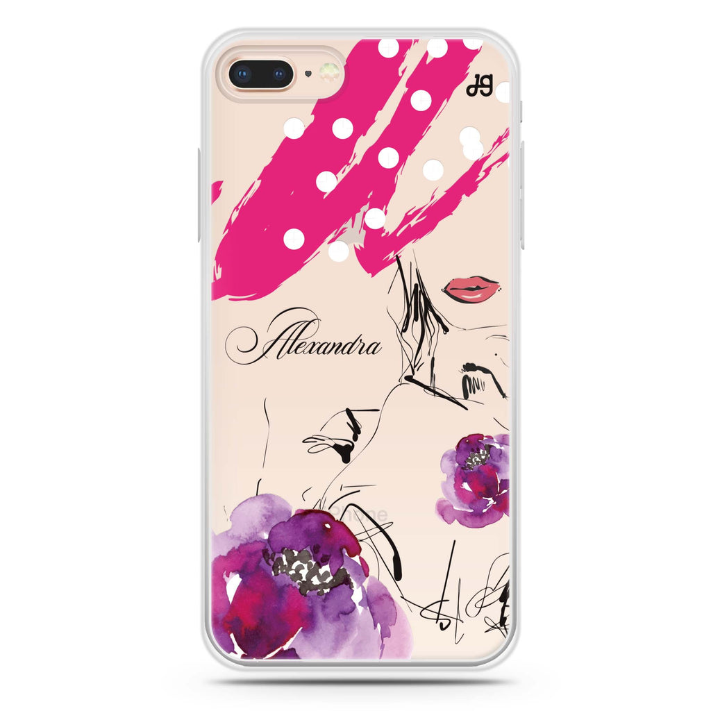 Floral Makeup iPhone 8 Plus Ultra Clear Case
