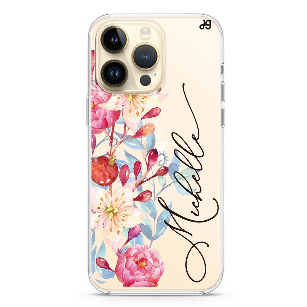 Pink Watercolor Floral Bouquet iPhone 13 Pro Ultra Clear Case