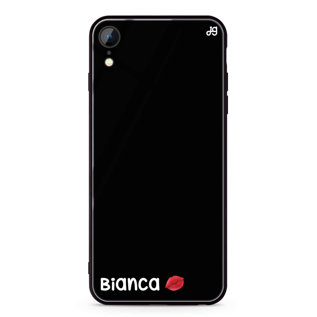 A Kiss iPhone XR Glass Case