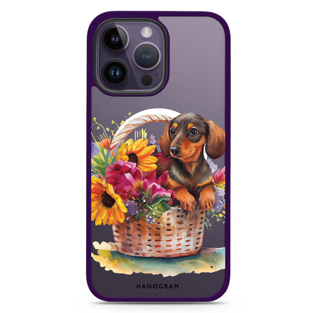Floral & Dog MagSafe Compatible Impact Guard Bumper Case