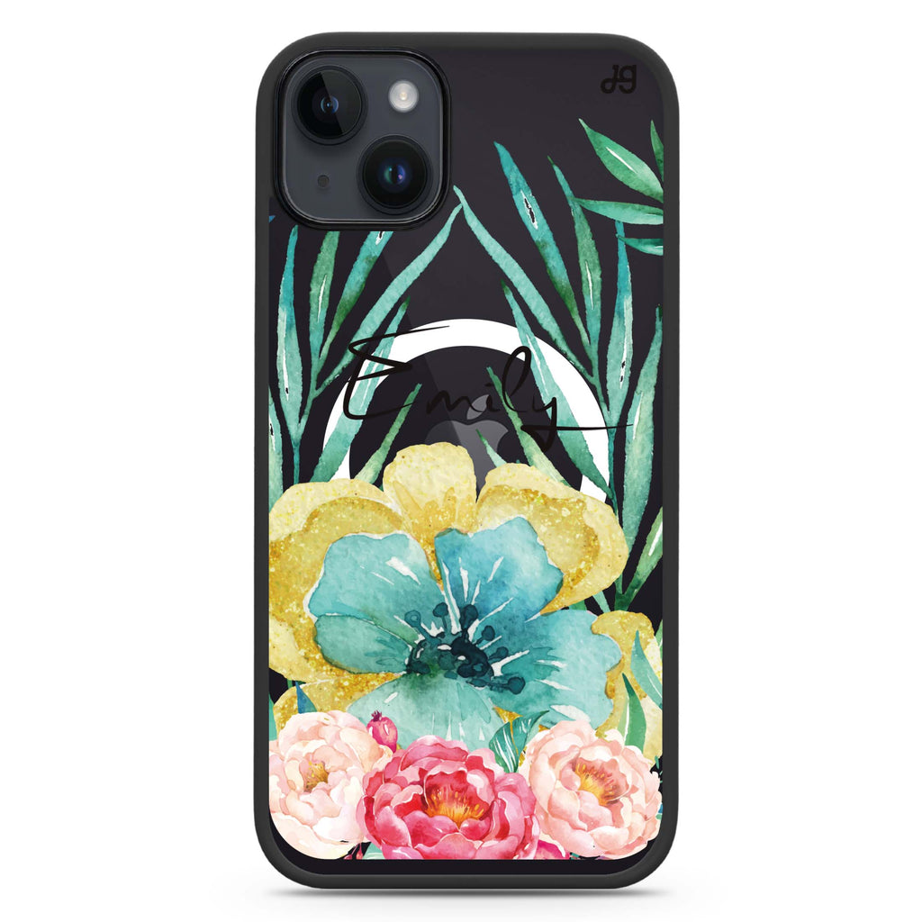 The Great Golden Flower iPhone 14 Plus MagSafe Compatible Impact Guard Bumper Case