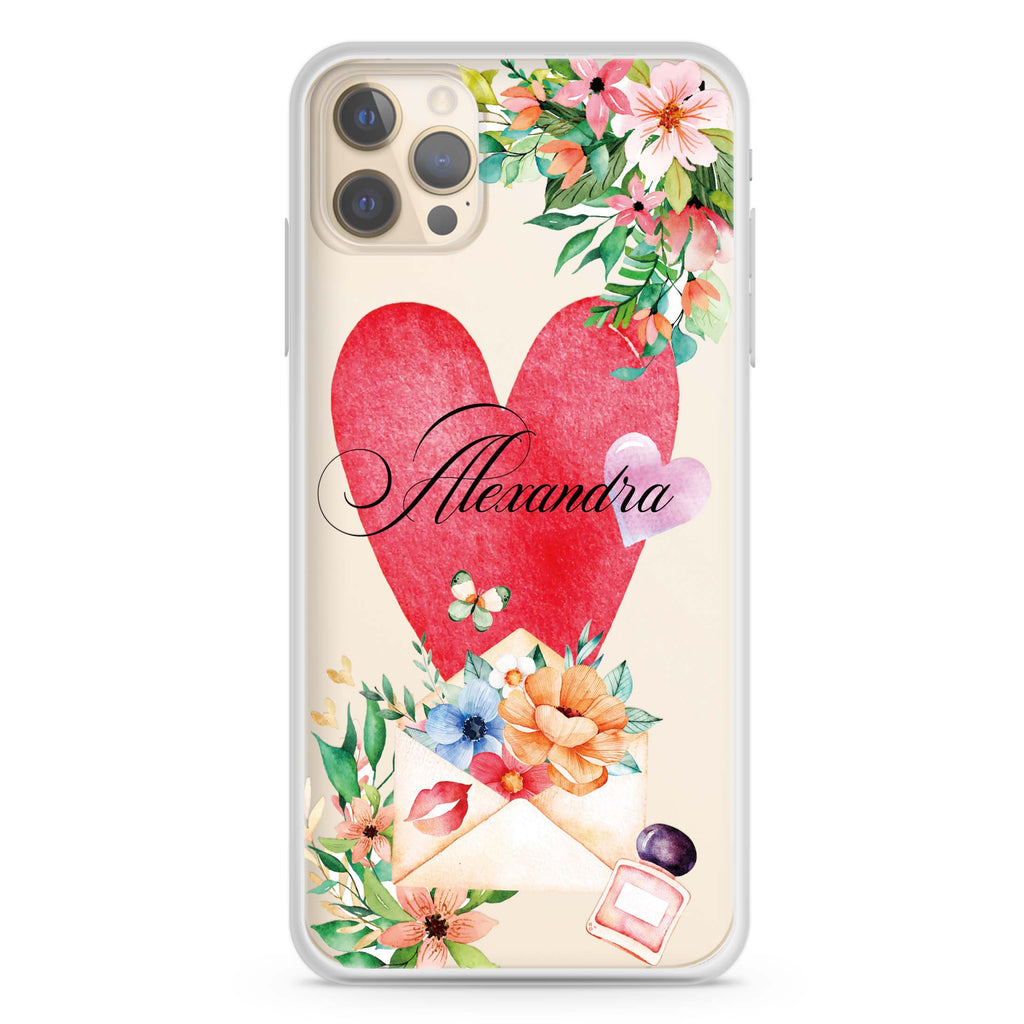 Floral Love Letter iPhone 12 Pro Max Ultra Clear Case