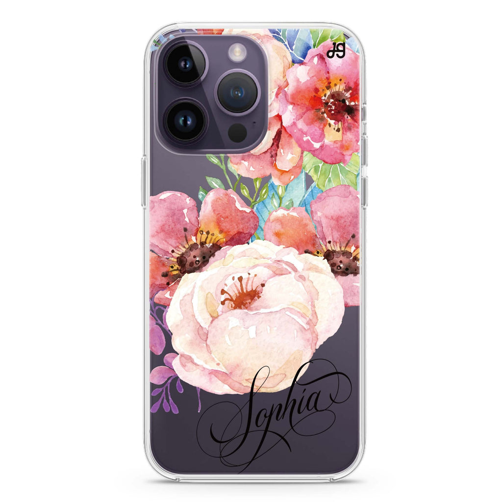 Awakening Watercolor Flowers iPhone 13 Pro Ultra Clear Case