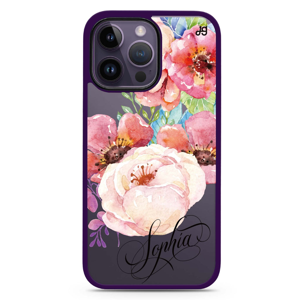 Awakening Watercolor Flowers iPhone 13 Pro Impact Guard Bumper Case