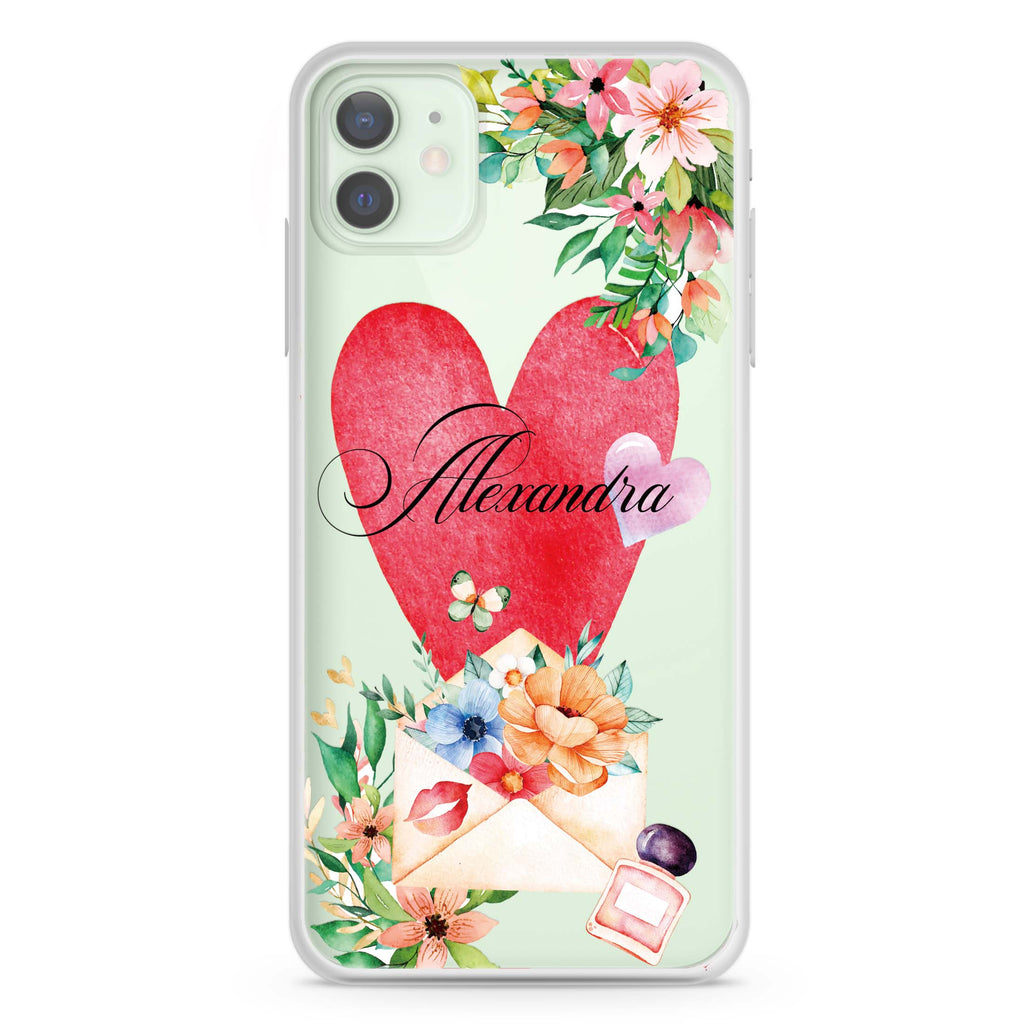Floral Love Letter iPhone 12 mini Ultra Clear Case