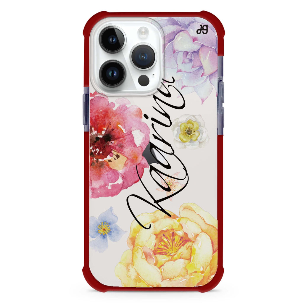 Colorful Watercolor Flowers Ultra Shockproof Case