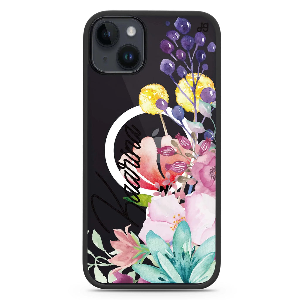 Precious Garden Florals iPhone 14 Plus MagSafe Compatible Impact Guard Bumper Case