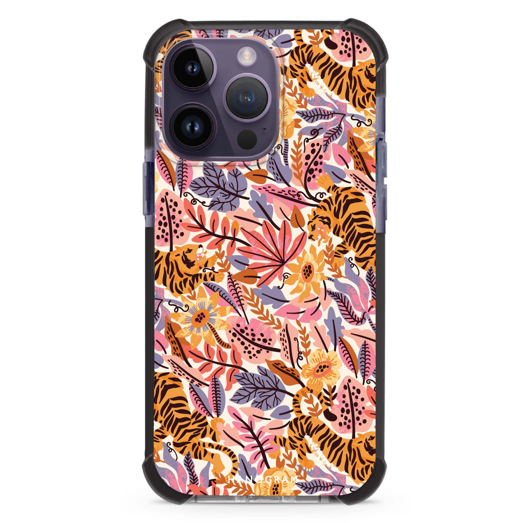 Tiger & Floral MagSafe Compatible Ultra Shockproof Case