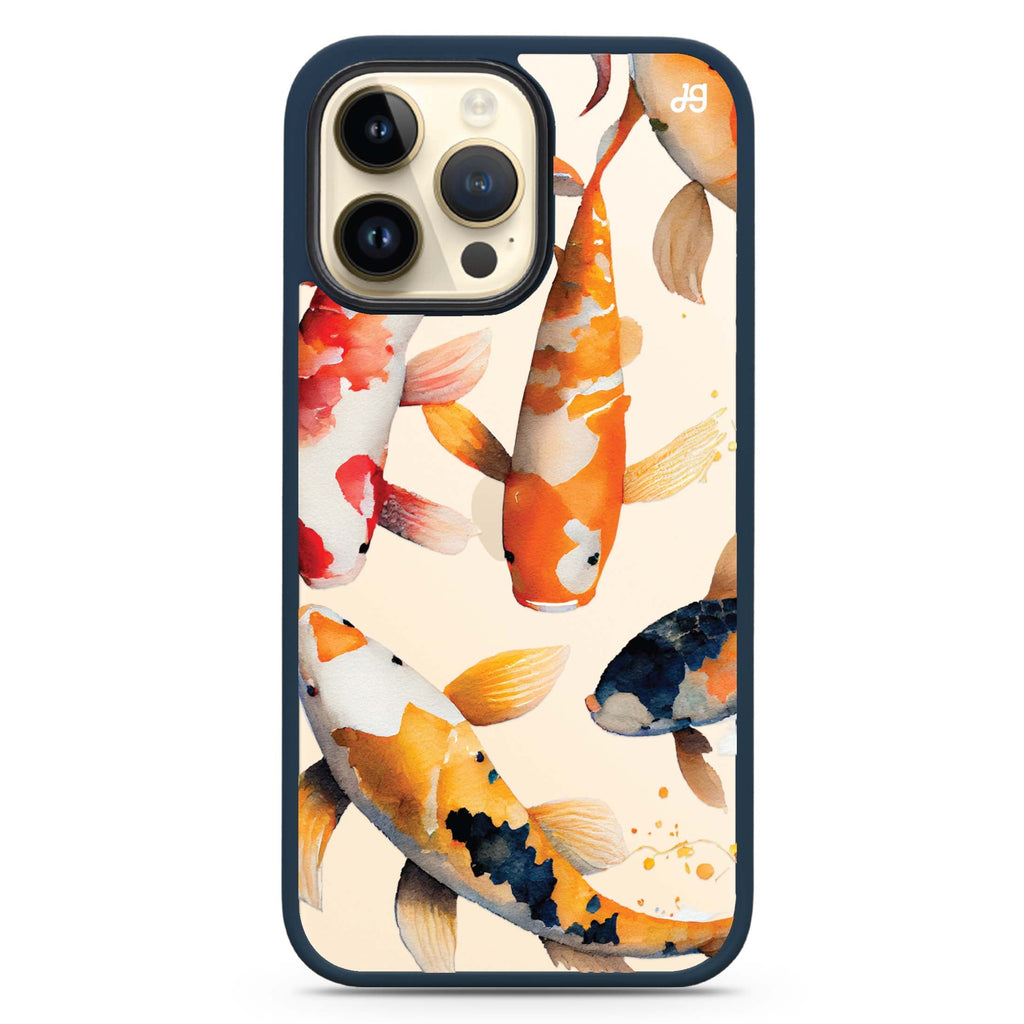 Koi fish iPhone 14 Pro Max Impact Guard Bumper Case