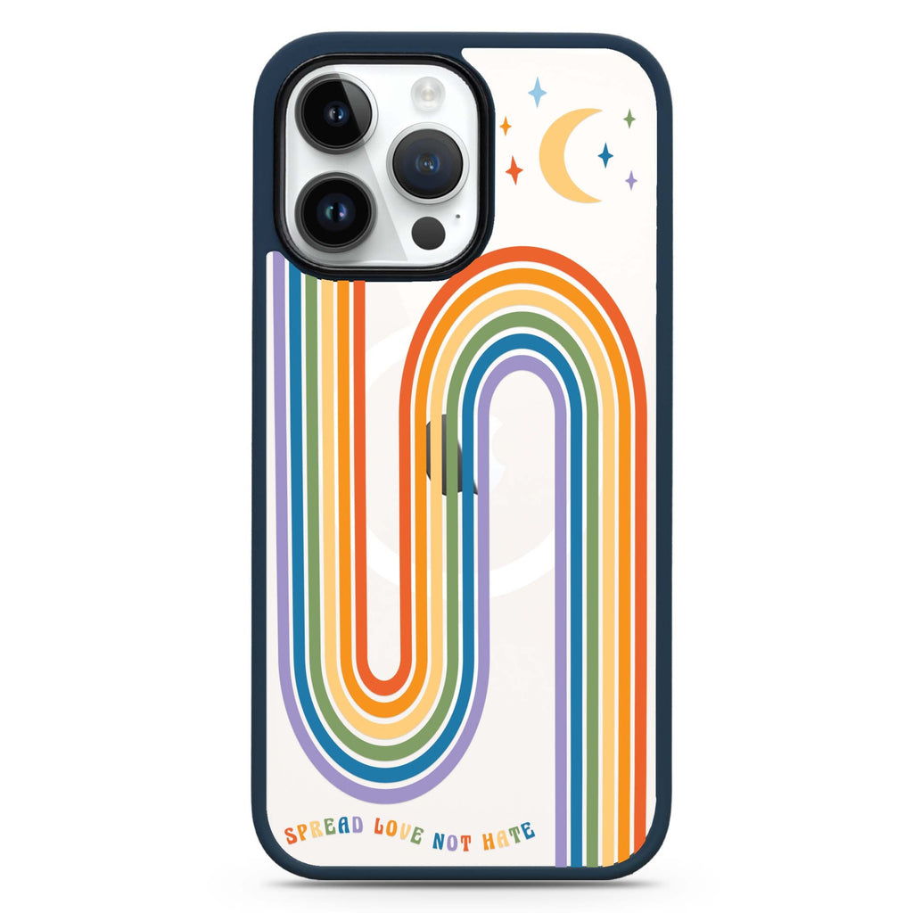 Spread Love with rainbow MagSafe Compatible Impact Guard Bumper Case