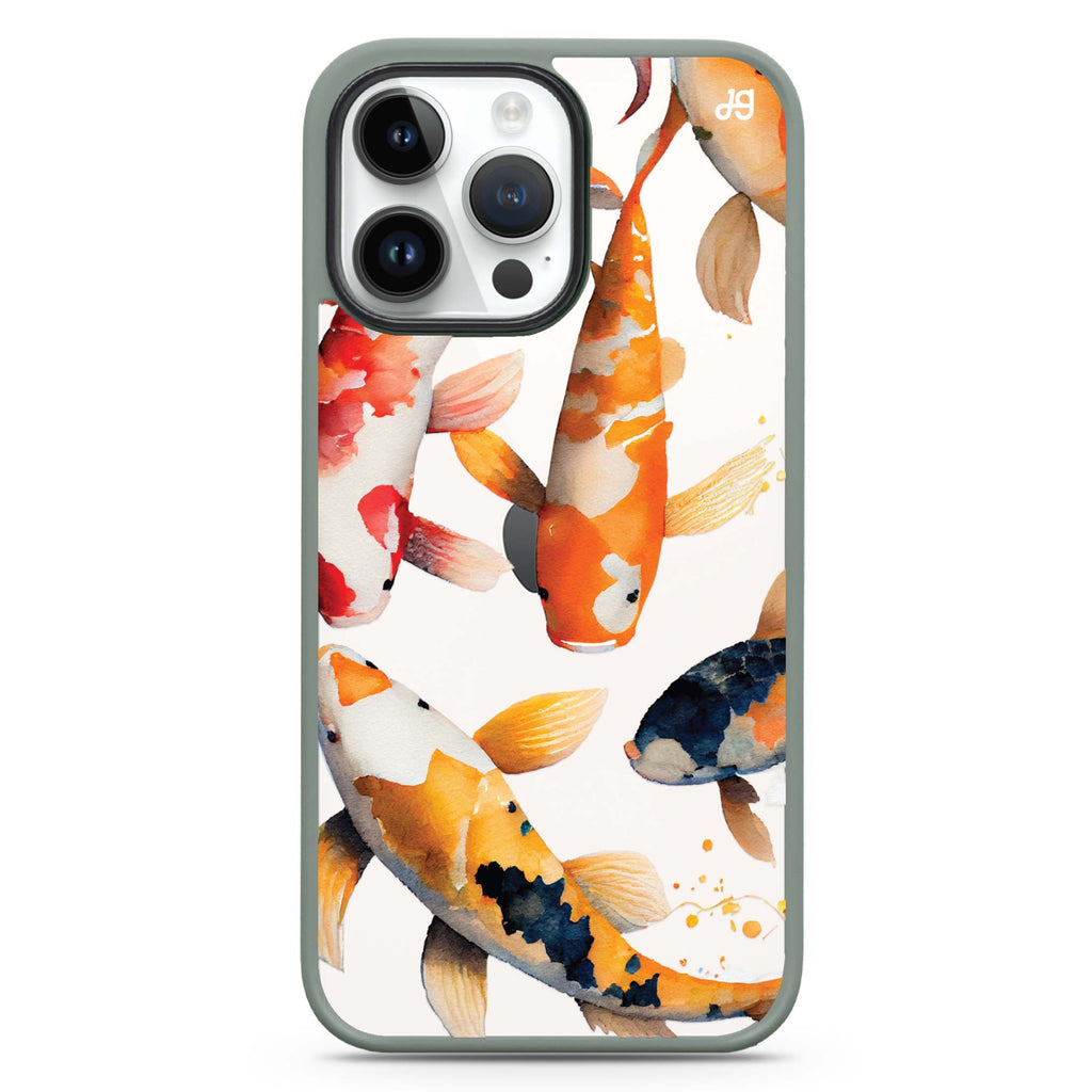 Koi fish iPhone 14 Pro Max Impact Guard Bumper Case