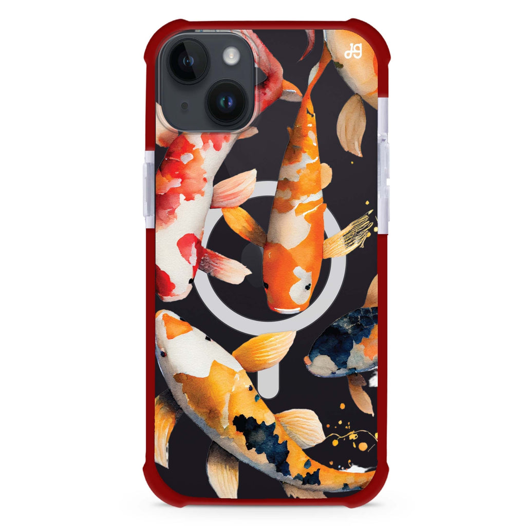 Koi fish iPhone 14 Plus MagSafe Compatible Ultra Shockproof Case