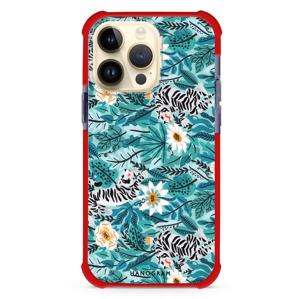 Tiger & Floral MagSafe Compatible Ultra Shockproof Case