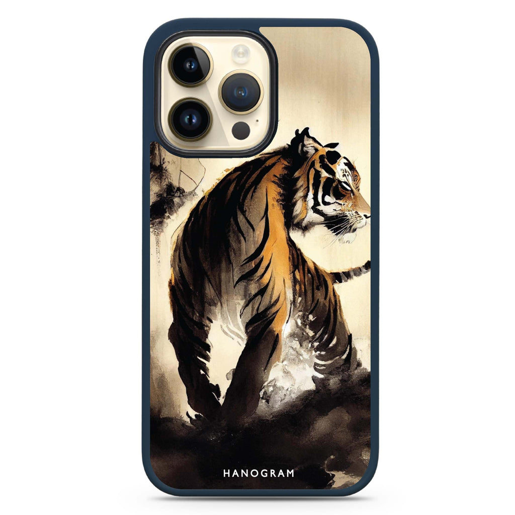 Tiger Painting iPhone 14 Pro Max Impact Guard Bumper Case