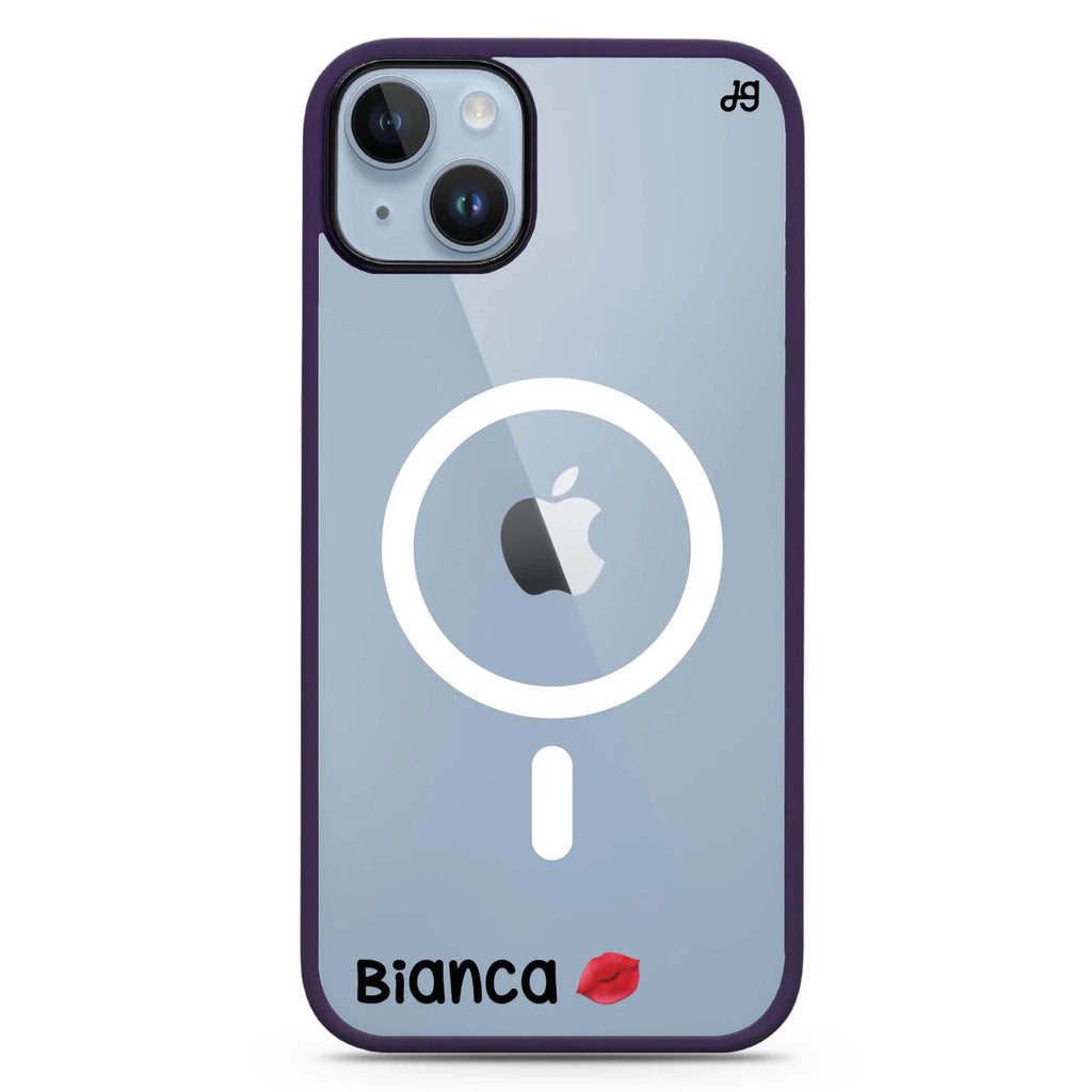 A Kiss iPhone 14 Plus MagSafe Compatible Impact Guard Bumper Case