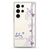 #18-3943 Blue Iris personalized name Samsung Galaxy S26/S25/S24/S23/S22 Ultra ultra clear case, transparent design, main view