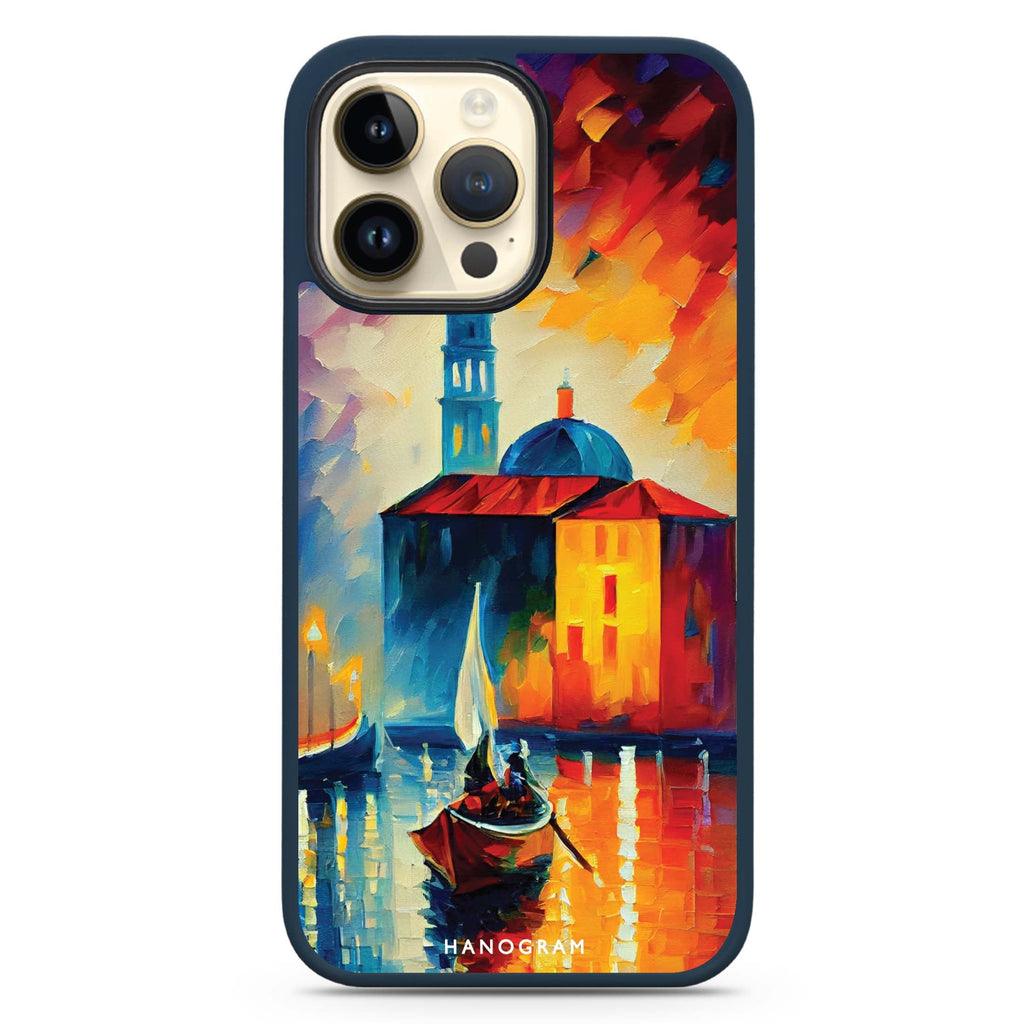 A Boat in Italy MagSafe Compatible Impact Guard Bumper Case