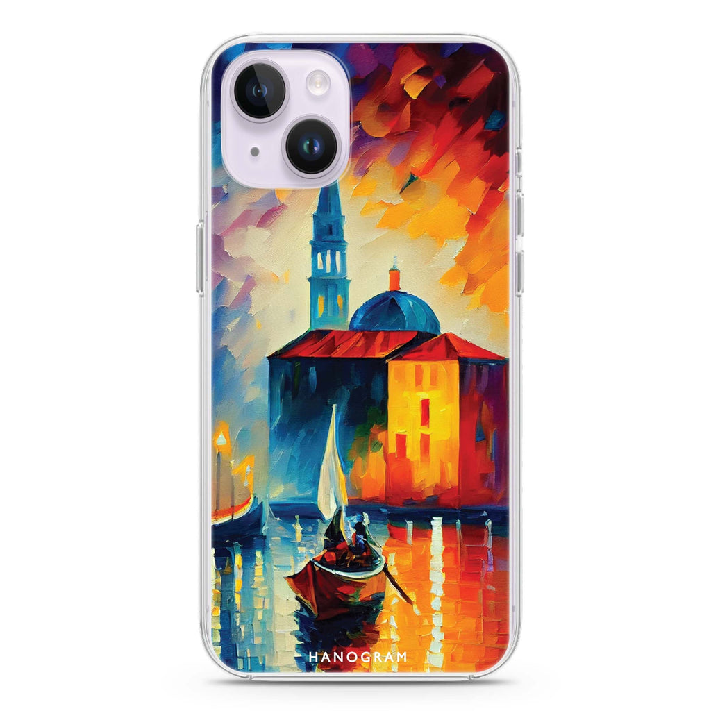 A Boat in Italy iPhone 14 Plus MagSafe Compatible Ultra Clear Case