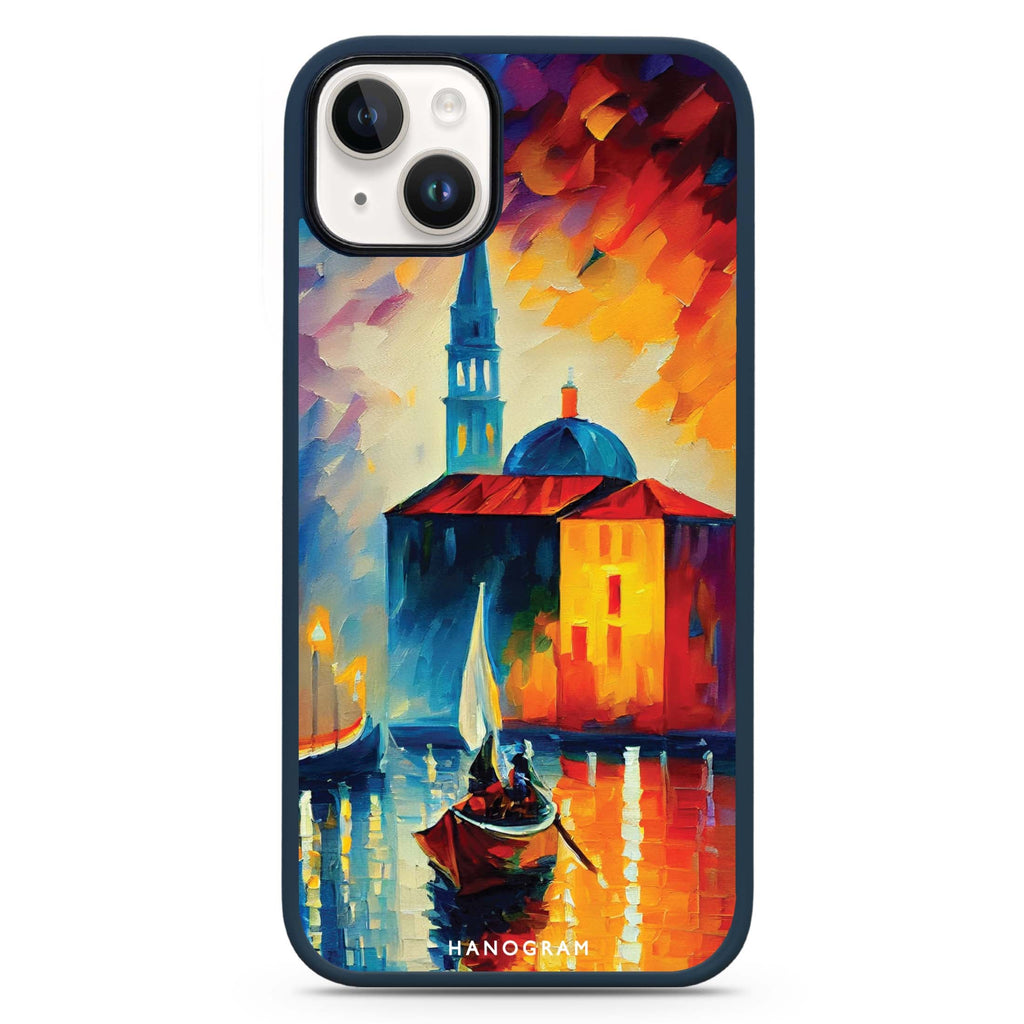 A Boat in Italy iPhone 14 Plus MagSafe Compatible Impact Guard Bumper Case