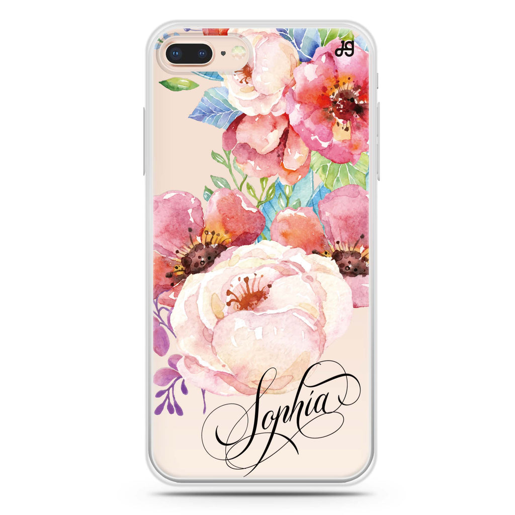 Awakening Watercolor Flowers iPhone 8 Plus Ultra Clear Case