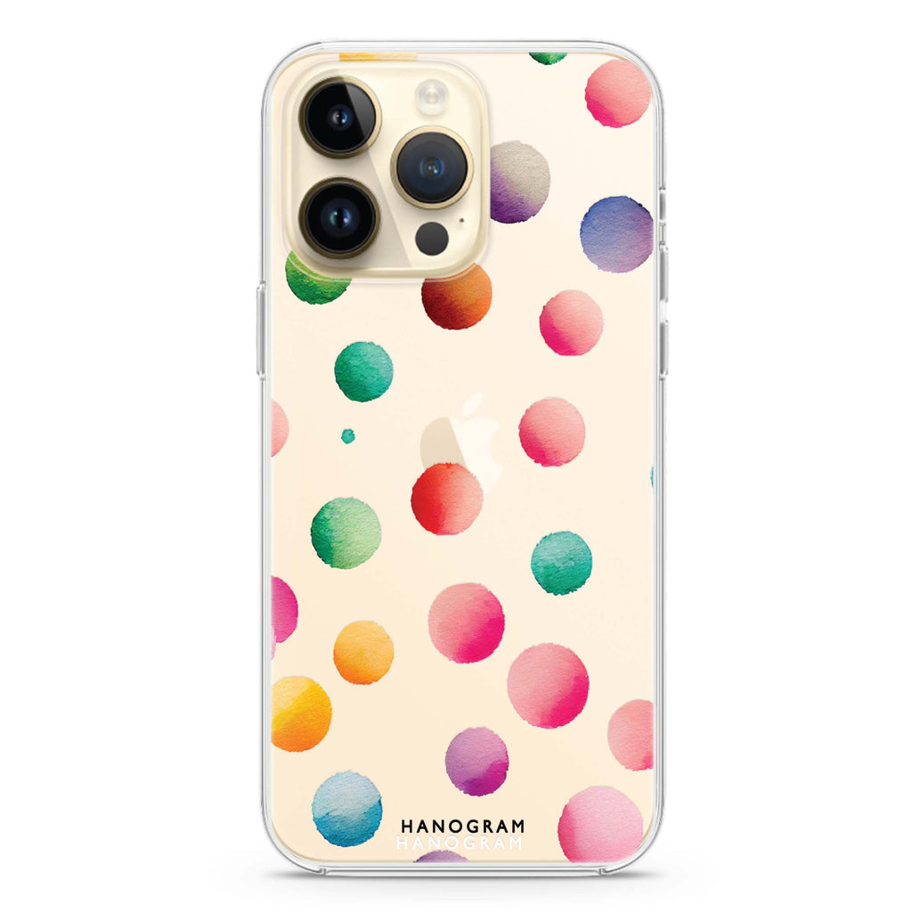 Watercolour Polka Dot iPhone 13 Pro Ultra Clear Case