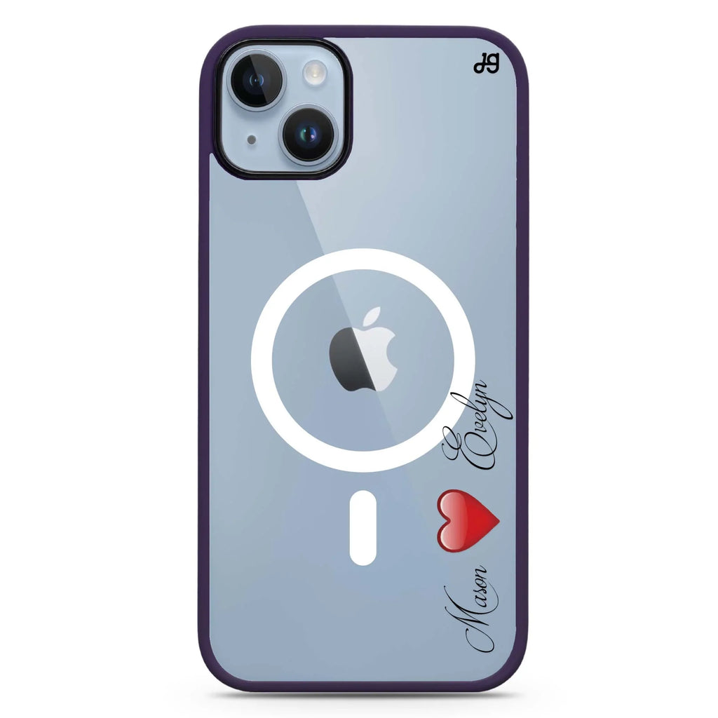 You & Me iPhone 14 Plus MagSafe Compatible Impact Guard Bumper Case