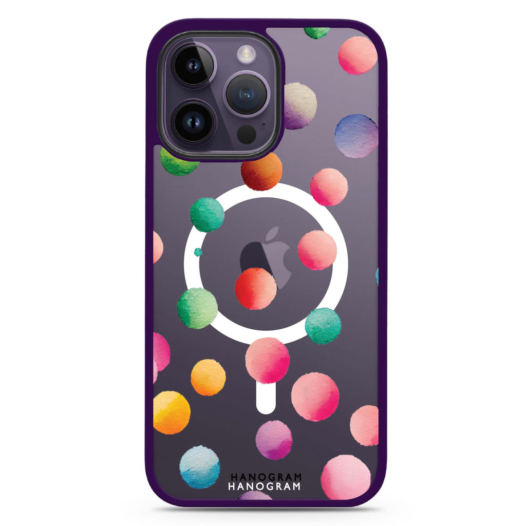 Watercolour Polka Dot MagSafe Compatible Impact Guard Bumper Case