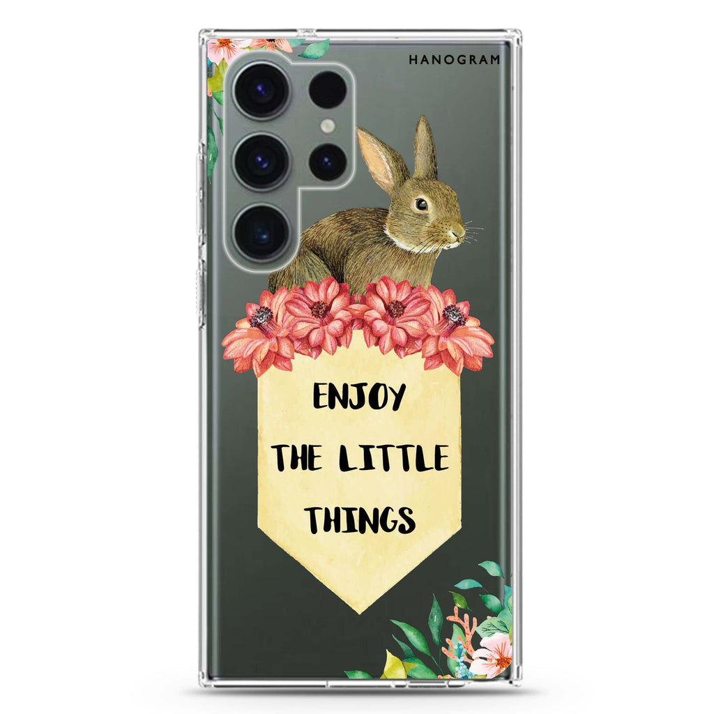 Enjoy the Little Things Samsung Galaxy S26/S25/S24/S23/S22 Ultra ultra clear case, transparent design, main view