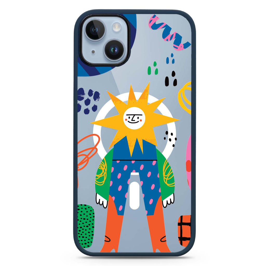 Abstract People iPhone 14 Plus MagSafe Compatible Impact Guard Bumper Case