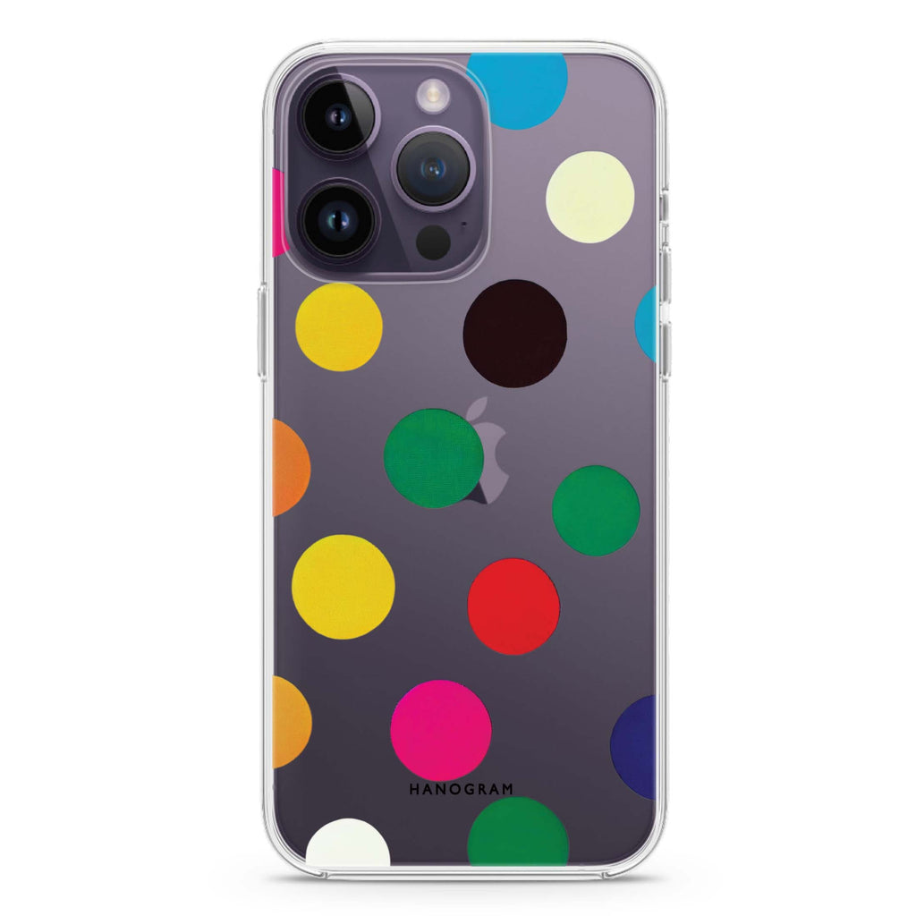 Polka Dot Pattern iPhone 14 Pro Ultra Clear Case