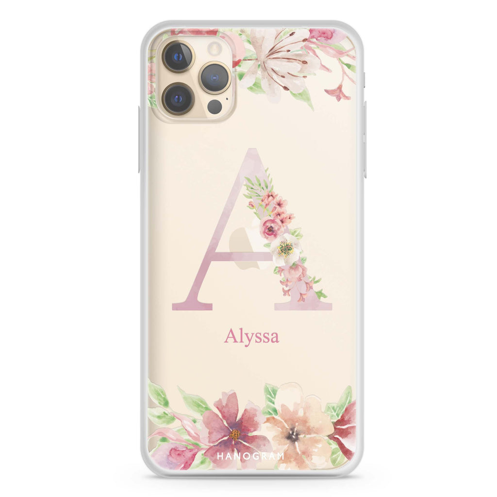 Monogram & Floral iPhone 12 Pro Ultra Clear Case