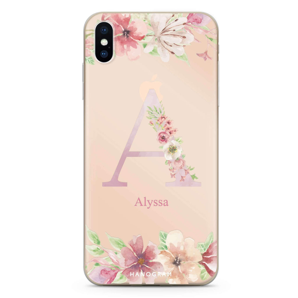 Monogram & Floral iPhone XS Ultra Clear Case